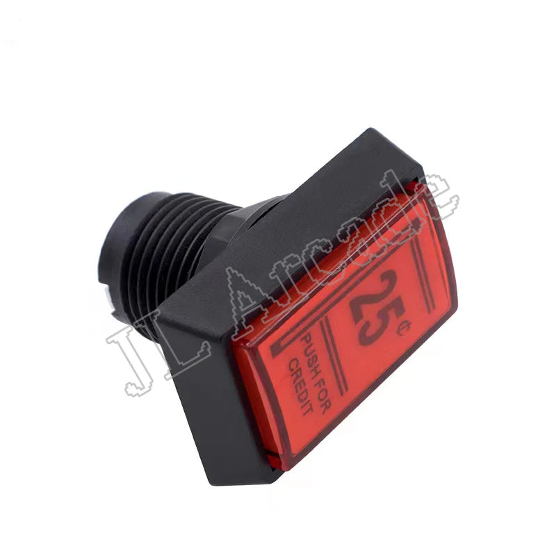 1pcs 25 Cent Red Push For Credit Arcade Coin Operated Game LED Push