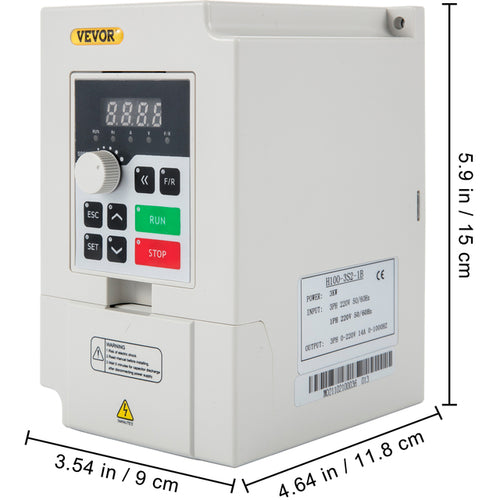 Vevor Variable Frequency Drive Ac 110v 2.2 /3 /4 /7.5kw Variable