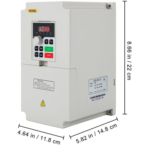 Vevor Variable Frequency Drive Ac 110v 2.2 /3 /4 /7.5kw Variable