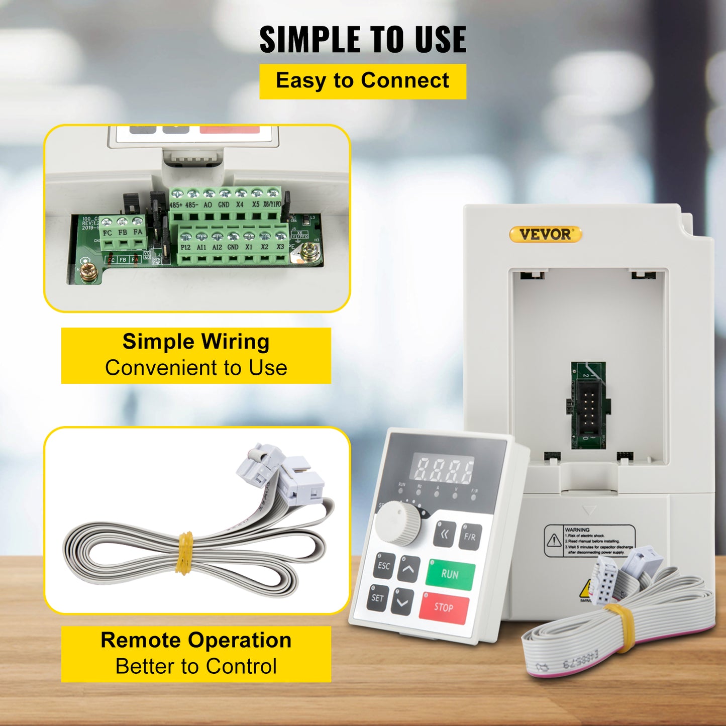 Vevor Variable Frequency Drive Ac 110v 2.2 /3 /4 /7.5kw Variable