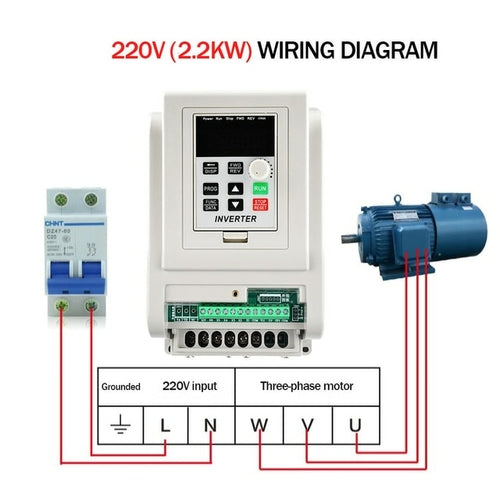 220V VFD 1.5KW 2.2KW 4KW Single phase inverter VFD 2hp3hp inverter