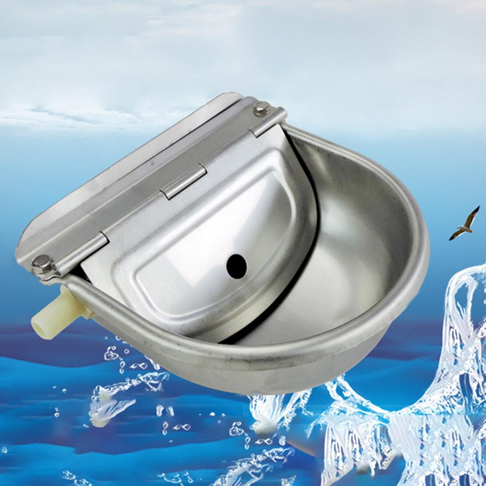 304 Stainless Steel Water Trough Bowl Horses Goats Sheep Pig Float