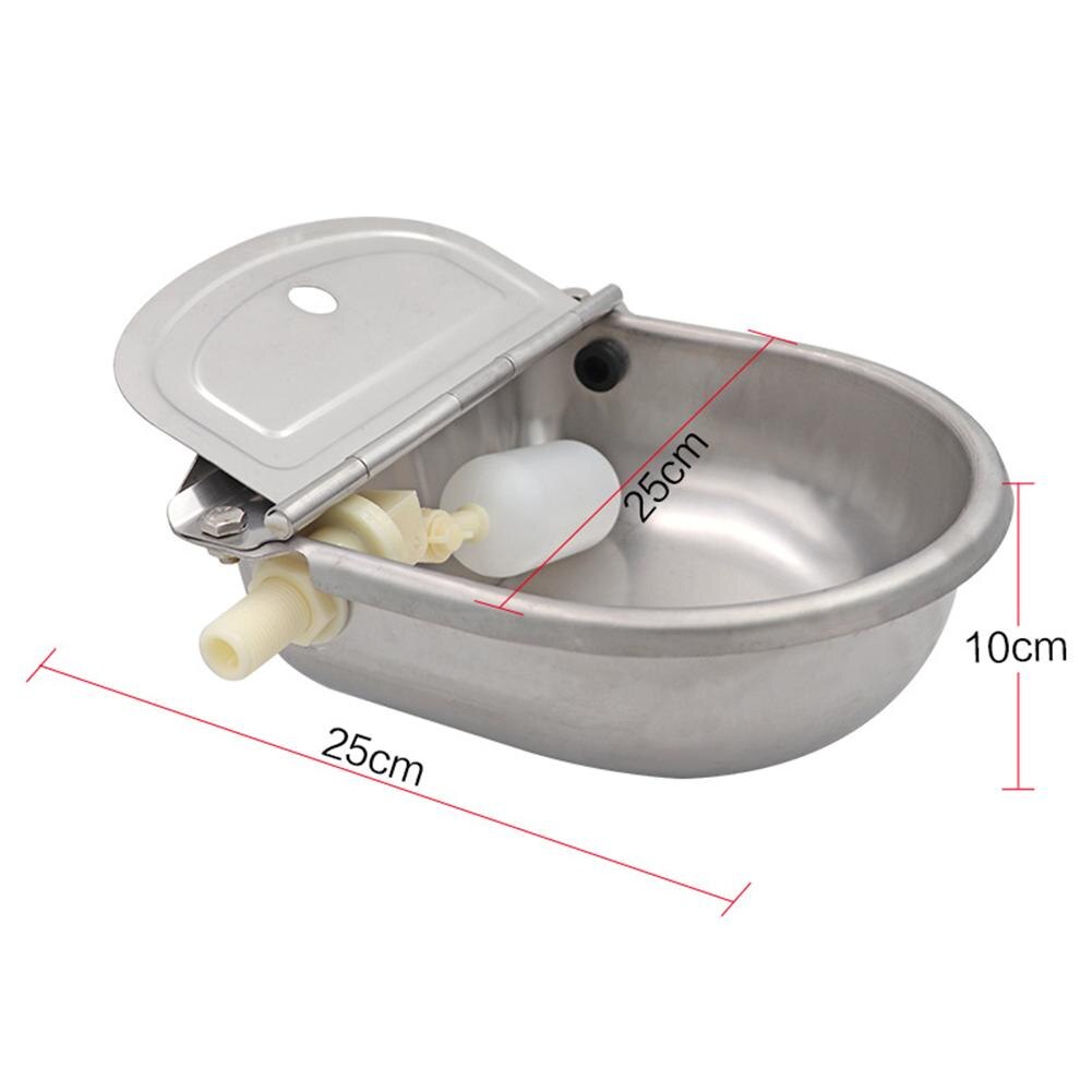 304 Stainless Steel Water Trough Bowl Horses Goats Sheep Pig Float