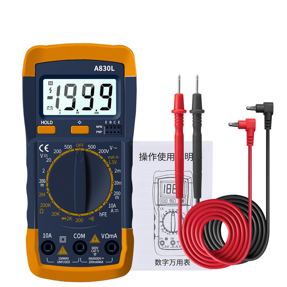A830l Lcd Digital Multimeter Ac Dc Voltage Diode Freguency Multitester
