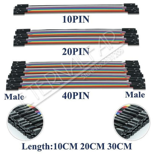 Dupont Jumper Wire Line 10cm 20cm 30cm Male To Male + Female To Male +