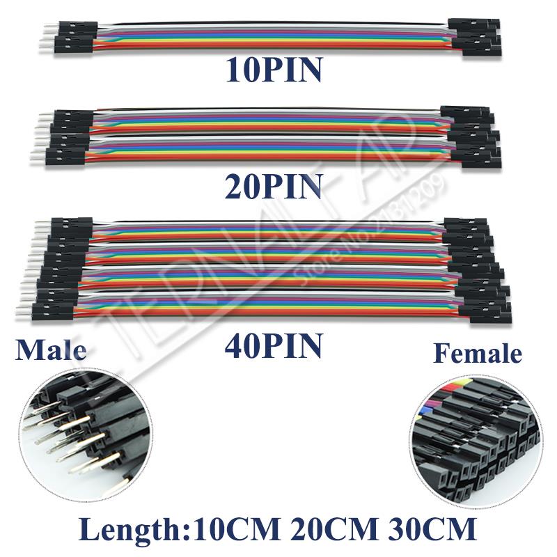 Dupont Jumper Wire Line 10cm 20cm 30cm Male To Male + Female To Male +