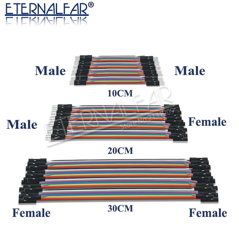 Dupont Jumper Wire Line 10cm 20cm 30cm Male To Male + Female To Male +
