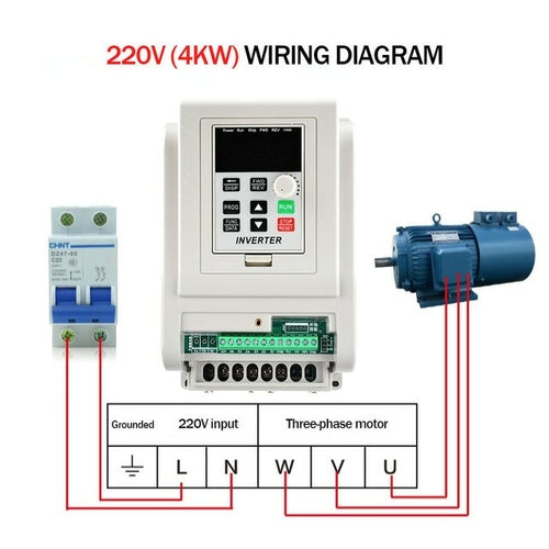 220V VFD 1.5KW 2.2KW 4KW Single phase inverter VFD 2hp3hp inverter