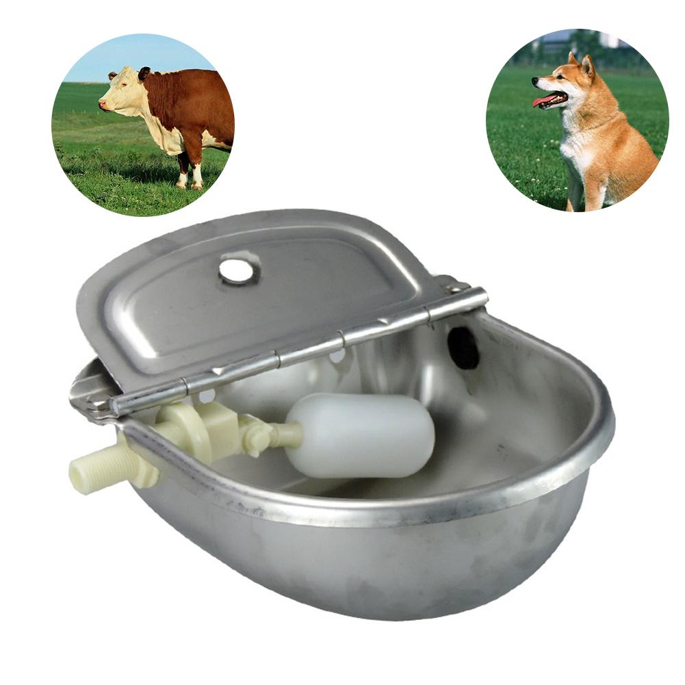 304 Stainless Steel Water Trough Bowl Horses Goats Sheep Pig Float
